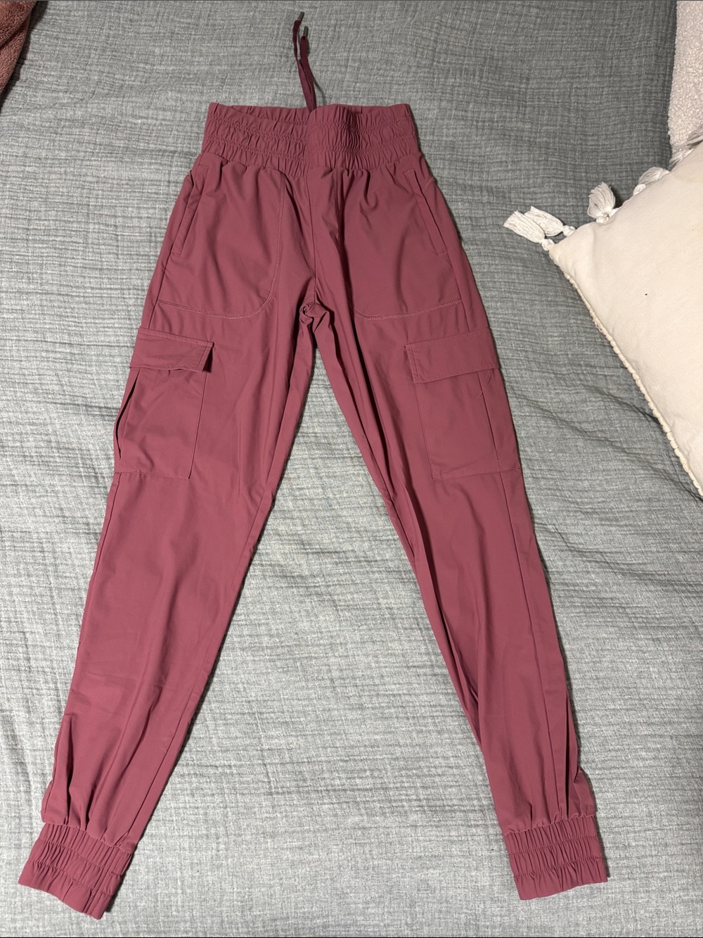 Vitality Women's Mauve Cargo Joggers Track Pants